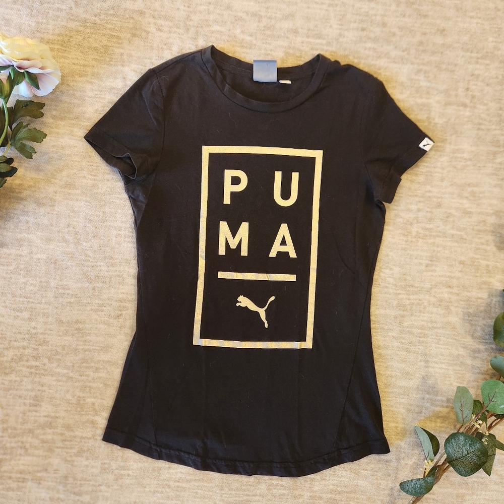 Gold and Black Puma T-Shirt